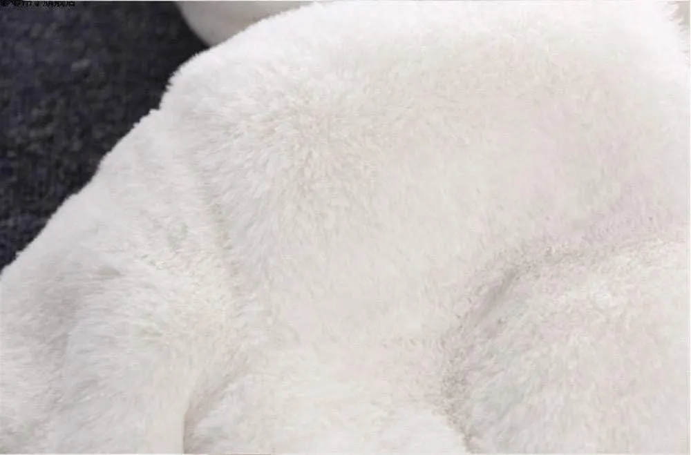 Toddler Baby Girl Winter Fur Hooded Coat Rabbit Ears Jacket Cloak Snowsuit Warm Outerwear Kids Clothes 6M-6Y