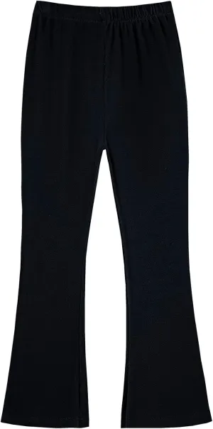 Toddler Girl Flare Pants Leggings for Girls Black Fleece Lined Warm Bell Bottoms Leggings Wide Leg Pants