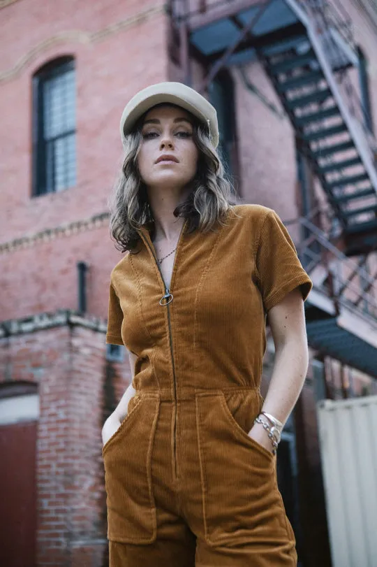 Utility Jumpsuit - Golden Brown
