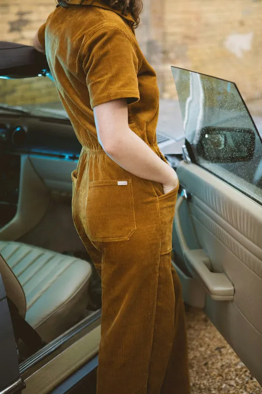 Utility Jumpsuit - Golden Brown