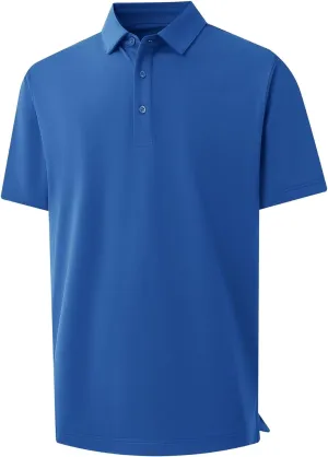VEBOON Polo Shirts for Men Cotton Blend Moisture-Wicking Lightweight Performance Collared Mens Polo Shirts Shorts Sleeve
