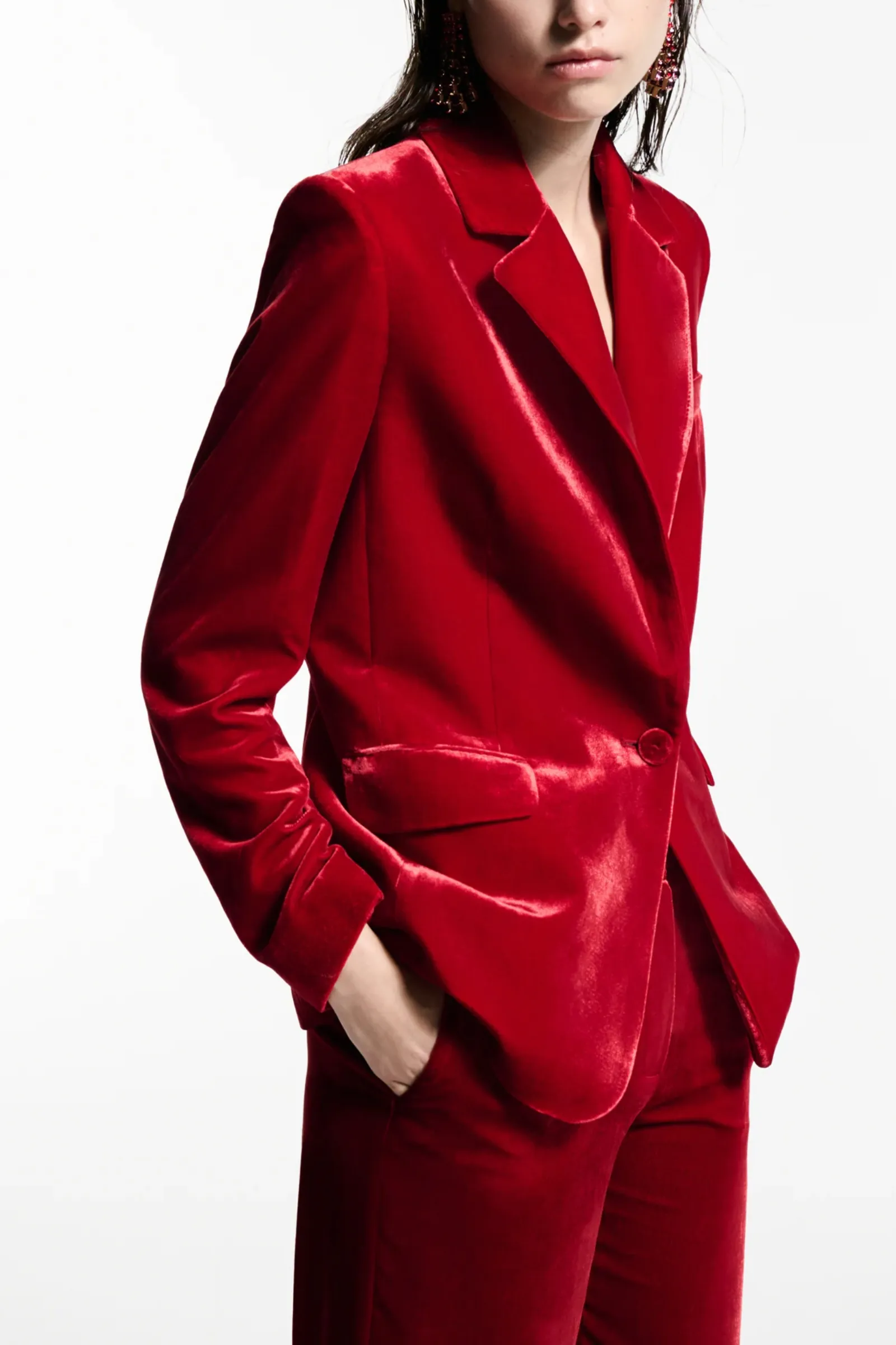 Velvet Suit Blazer and Trousers Set