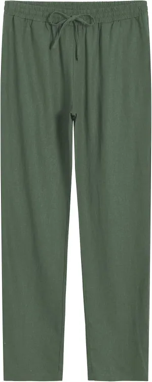 Weintee Women's 34" Inseam Tall Linen Pants with Pockets