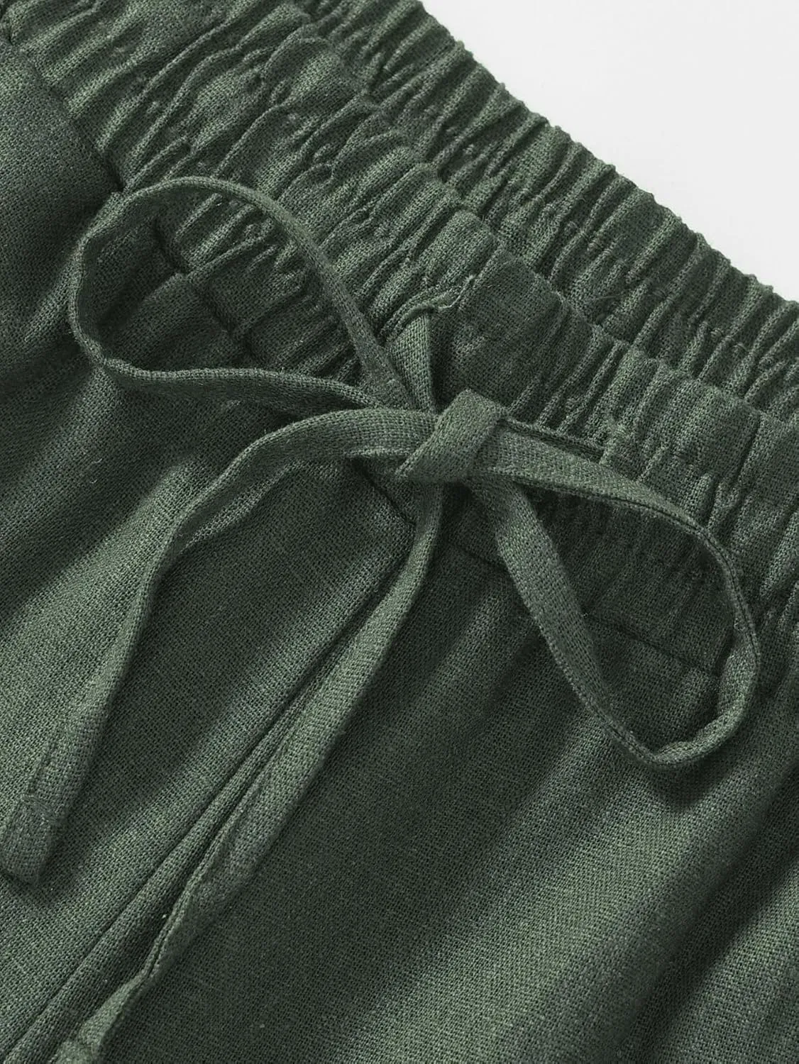 Weintee Women's 34" Inseam Tall Linen Pants with Pockets