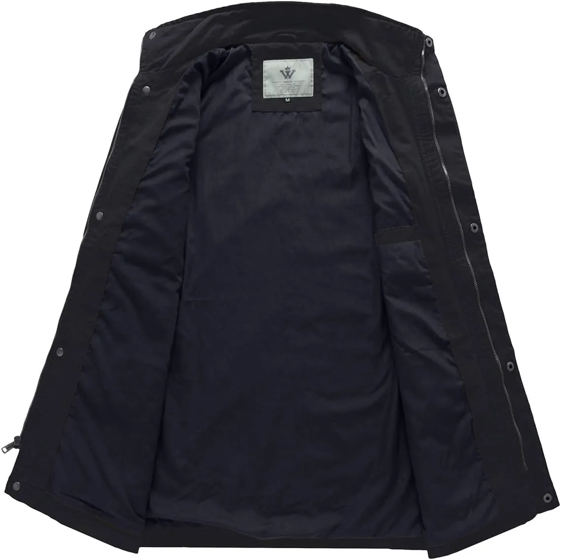 WenVen Men's Lightweight Military Style Jacket Twill Cotton Windbreaker