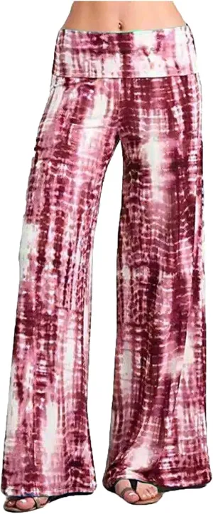 Wide Leg Trousers Women Floral Print Sports High Waist Wide Leg Pants for Women Baggy Palazzo Tye-Dye Pants Trousers