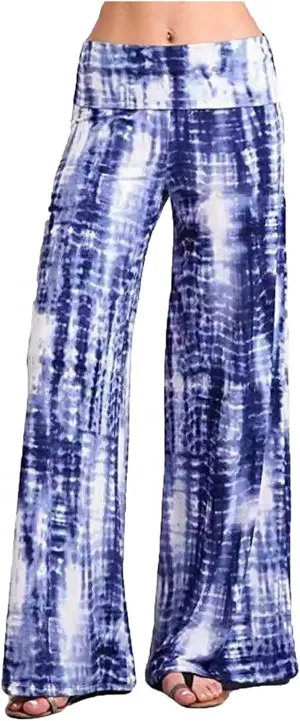 Wide Leg Trousers Women Floral Print Sports High Waist Wide Leg Pants for Women Baggy Palazzo Tye-Dye Pants Trousers