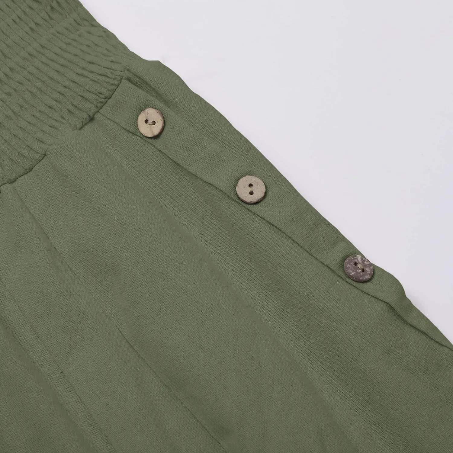 Women Linen Blend Summer Flowy Pant Trousers High Waist Long Lounge Slim Fit Pant Trousers Office