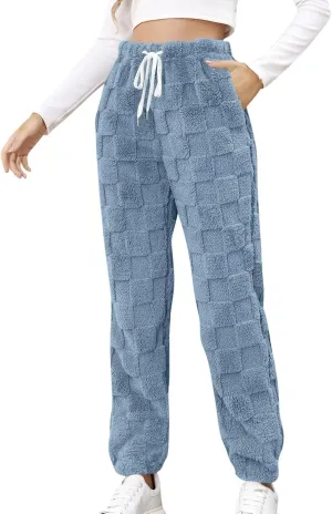 Women Linen Blend Summer Trendy Pants Elastic Waisted Baggy Stretchy Loose Fit Trousers Office