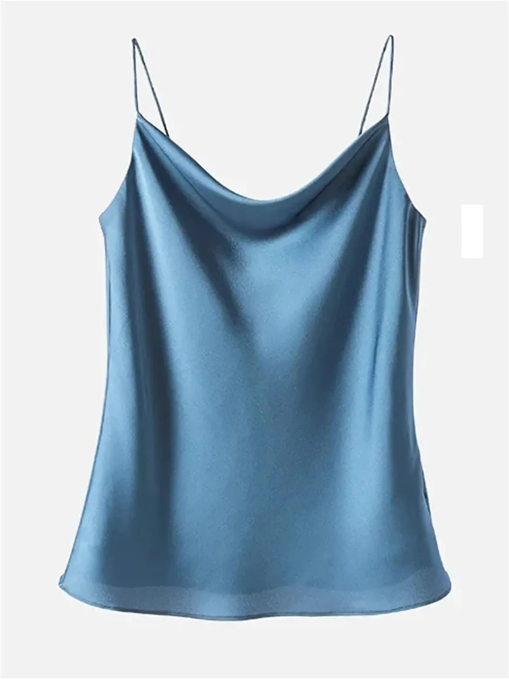 Women Satin Silk Tank Tops Summer Sexy Spaghetti Strap Tops Sleeveless Camisole Camis Vest