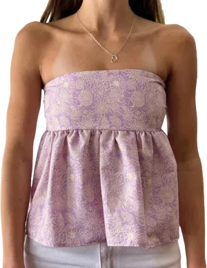 Women Y2k Tube Tops Strapless Floral Bandeau Vest Sexy Tie Up Sleeveless Backless Cute Tops Summer Grunge Clothes