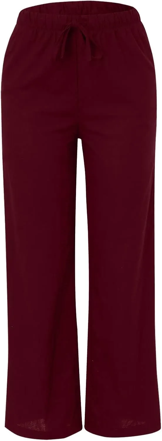Women's Fleece Lined Pants Winter Active Vacation Trousers with Pockets Water Resistant Straight Leg