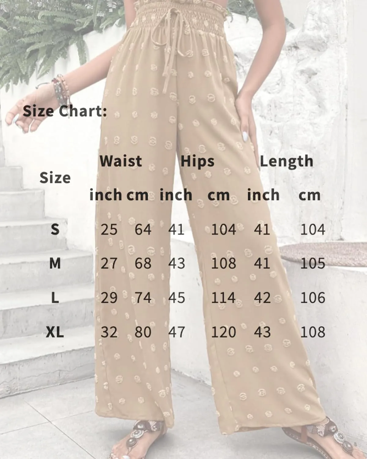 Women's Jacquard Wide Leg Pants with Pockets 2025 Spring Elegant High Waist Adjustable Knot Casual Loose Trousers