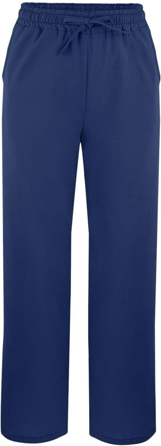 Womens Linen Pants Women High Waist Drawstring Wide Leg Cropped Pants Lightweight Vacation Beach Trousers with Pockets