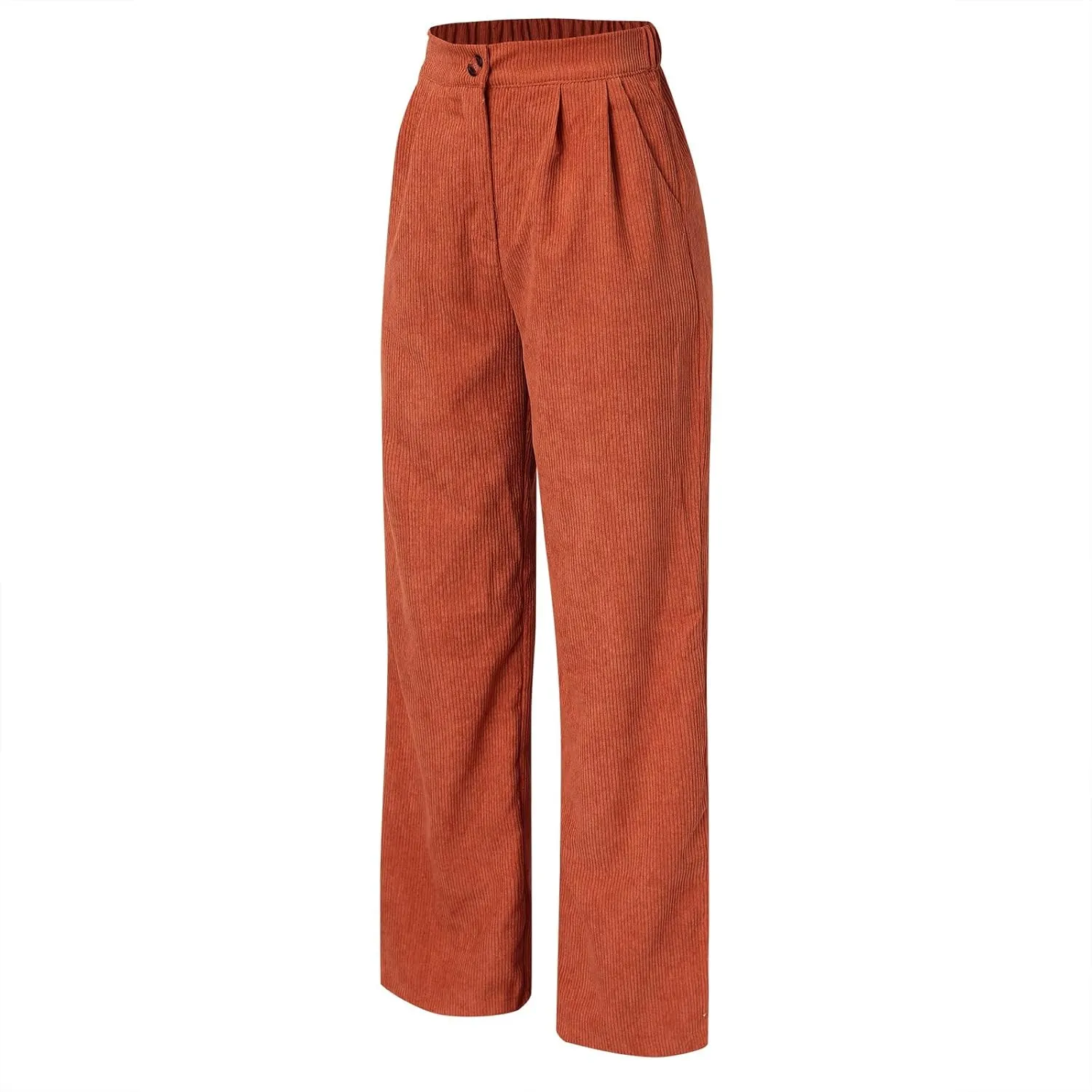 Women's Linen Summer Trendy Pants Elastic Waisted Stretchy Slim-Fit Palazzo Lounge Pants Office