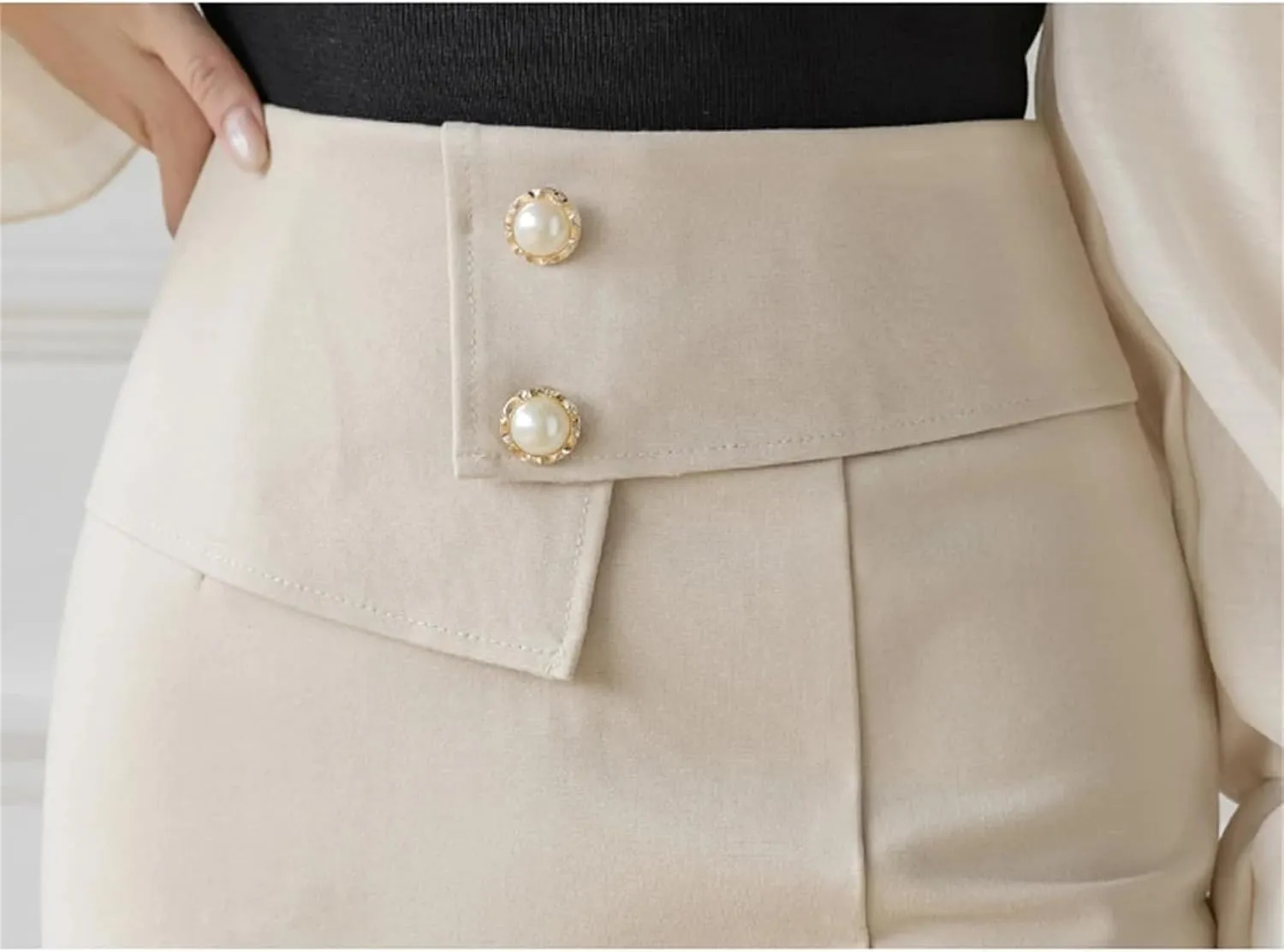 Women's Office Elegant Pencil Skirt  Knee-Length High Waist Hip-Wrap Casual Bottoms