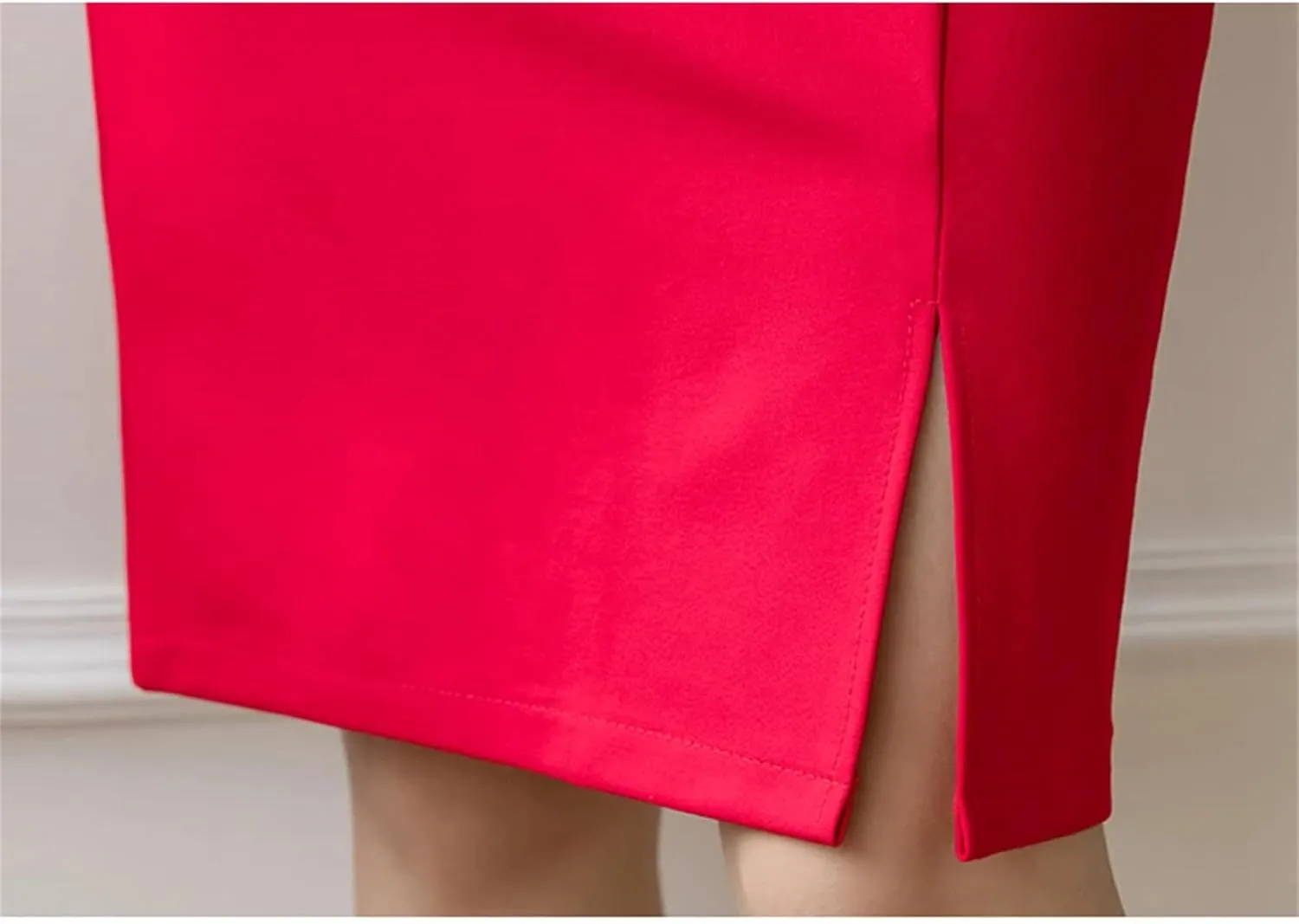 Women's Office Elegant Pencil Skirt  Knee-Length High Waist Hip-Wrap Casual Bottoms