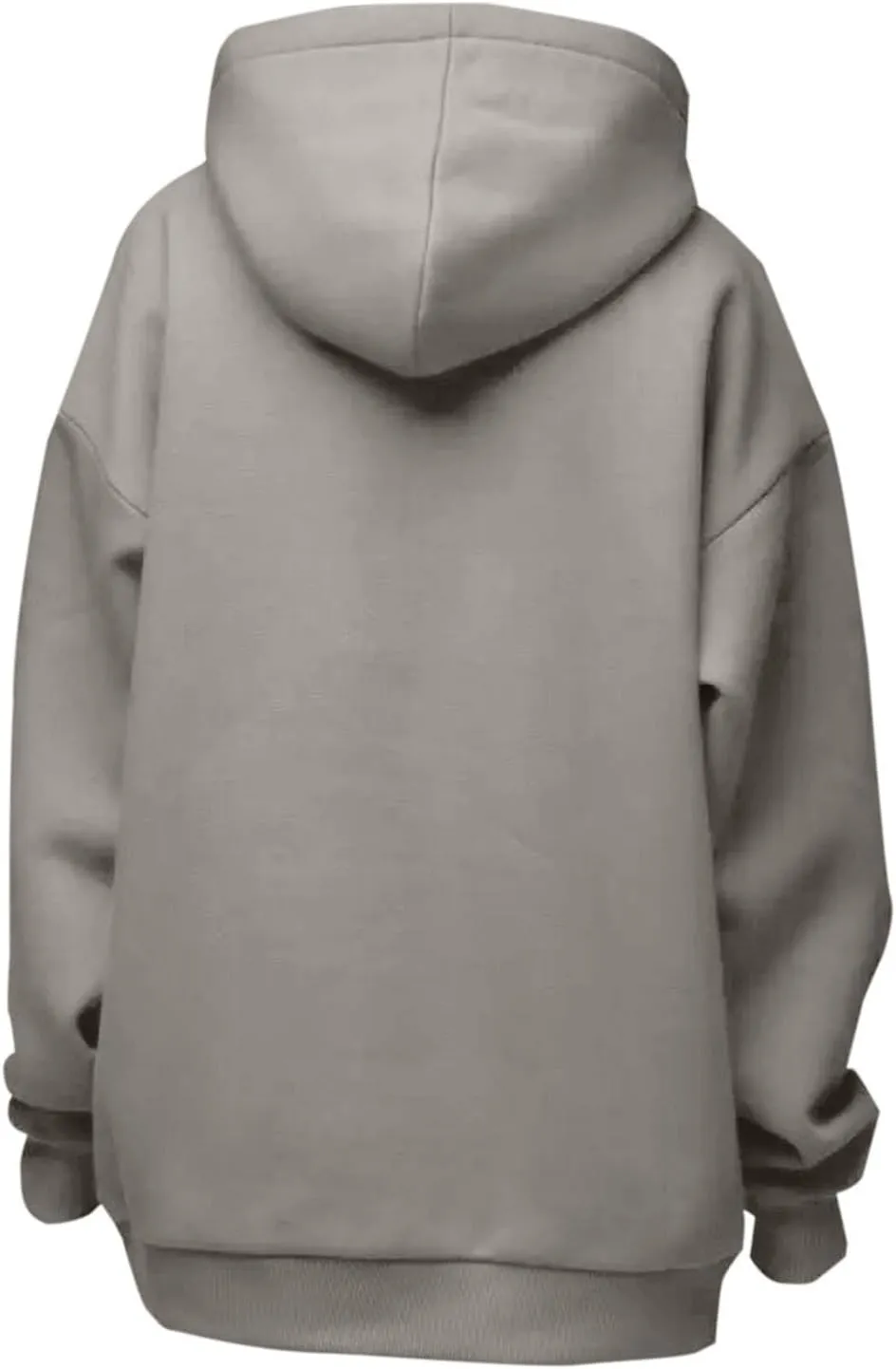 Womens Oversized Hoodie Fall Fashion 2024 Ribbed Cuffs Crewneck Sweatshirt Drop Shoulder Long Sleeve Tops With Pocket