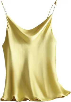 Women's Satin Silk Tank Tops Female Summer Spaghetti Strap Basic Tops Sleeveless Camisoles