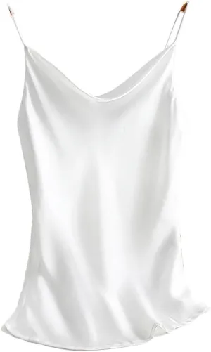 Women's Satin Silk Tank Tops Female Summer Spaghetti Strap Basic Tops Sleeveless Camisoles
