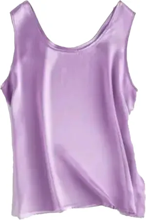 Women's Silk Satin Camisole Tops for Women Trendy Casual Sleeveless Blouses Tank Tops Shirt