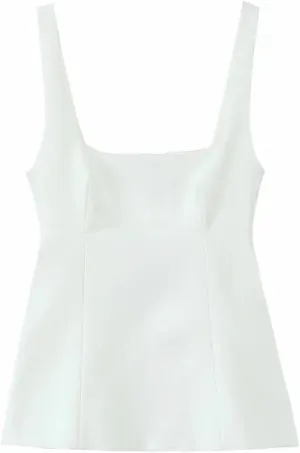 Womens Sleeveless Solid Color Crop Camisole Backless Bow Tank Party Tops