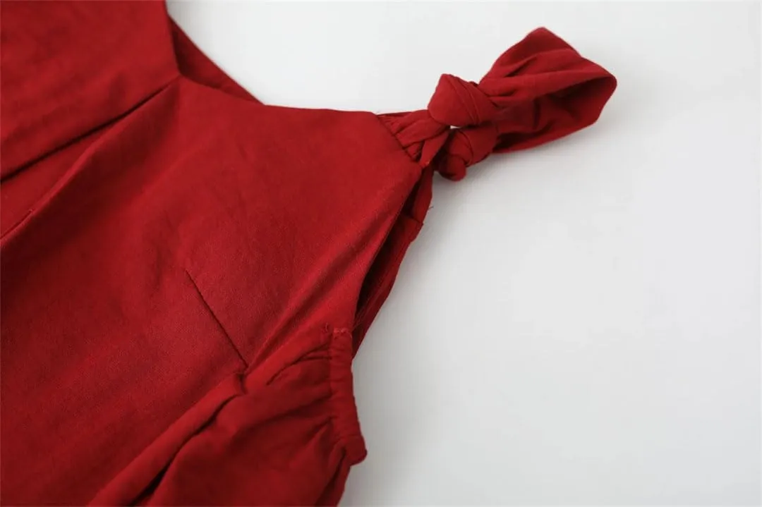 Women's Solid Color Twisted V-Neck Sleeveless Suspender Off-Shoulder Loose Slim Temperament Camisole Tops