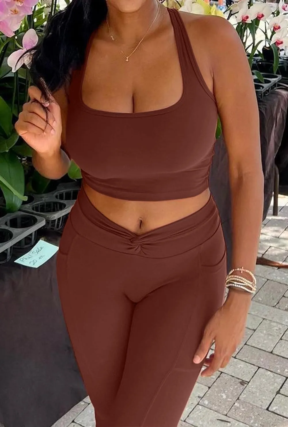 Womens Solid Square Neck Sleevless Crop Tops Summer Casual Basic Racerback Tank Tops