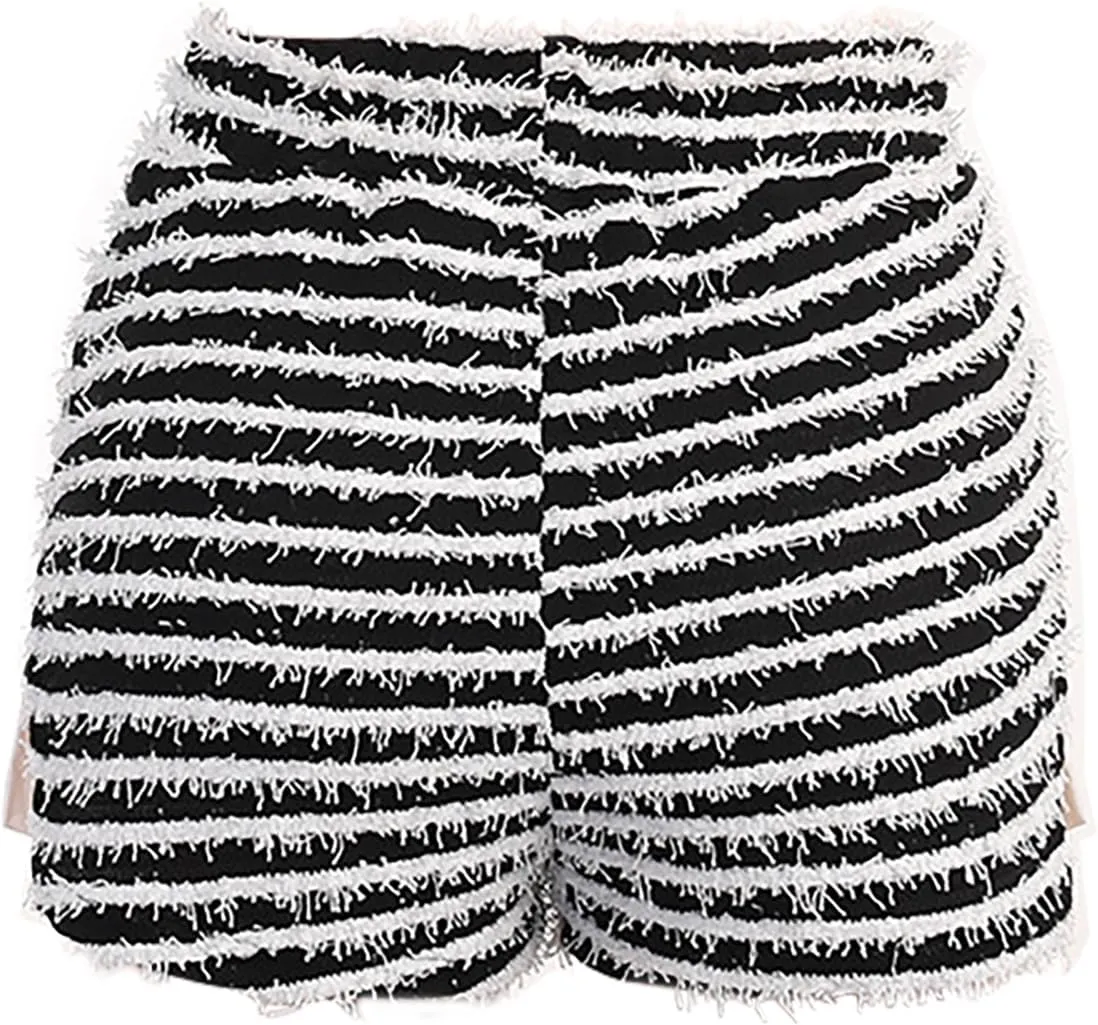 Womens Stacked Leggings High Waist Striped Skinny Bell Bottoms Pants Causal Sweatpants