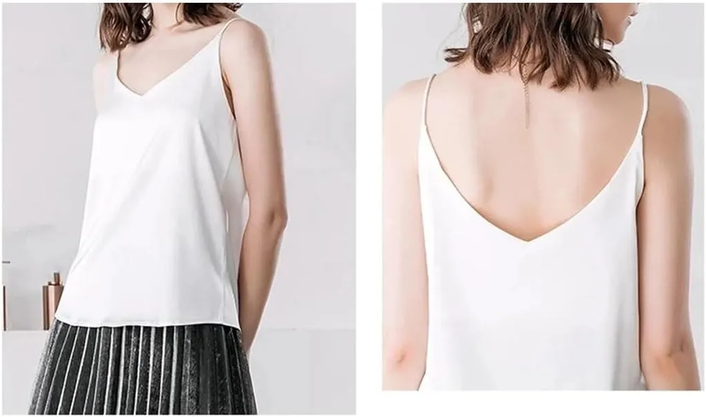 Women's Summer Camisole Slim Vest Sleeveless V-Neck Tank Tops Female Solid Tops