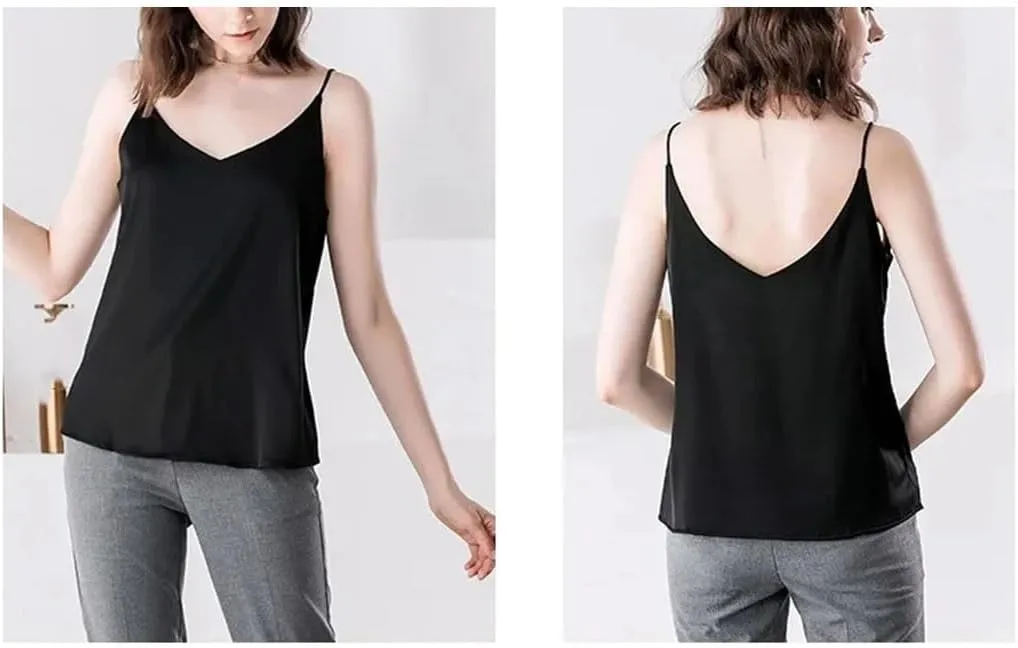 Women's Summer Camisole Slim Vest Sleeveless V-Neck Tank Tops Female Solid Tops