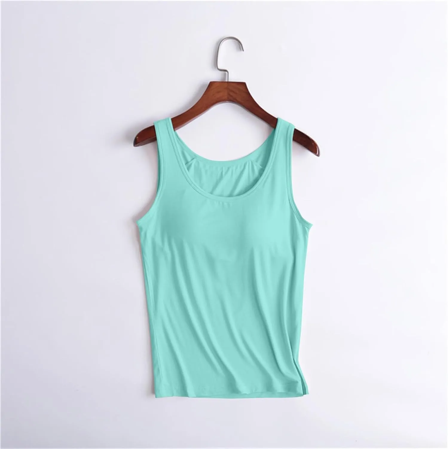 Womens Tank Tops with Built in Bra Summer Padded Undershirt Y2k Cute Going Out Tops Shelf Bra Yoga Camisole