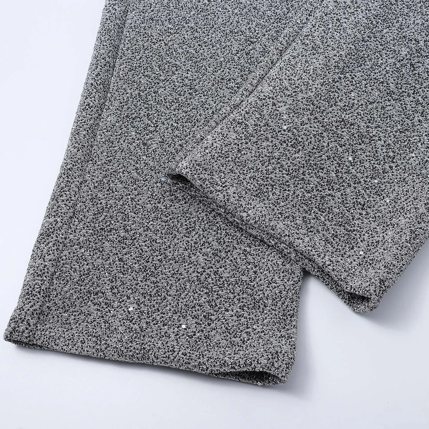 Women's Wide Leg Pants Women's High Waisted Sequin Loose Drape Wide Leg Pants Fashion Casual Bling Glitter Trousers