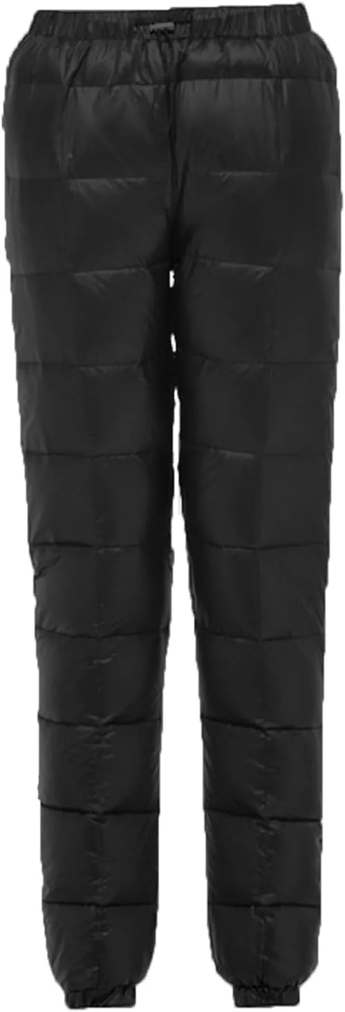 Women's Winter Warm Ski Snow Pants Windproof Padded Quilted Down Pants Thermal Trousers High Waist Outdoor Sweatpants