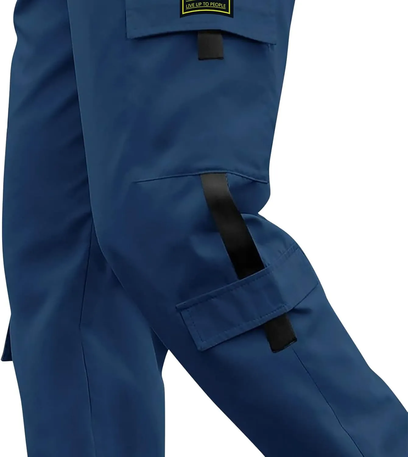 Xiaojmake Mens Casual Cotton Joggers Drawstring Chino Cargo Pants Twill Track Jogging Sweatpants Outdoor Hiking Running Pants