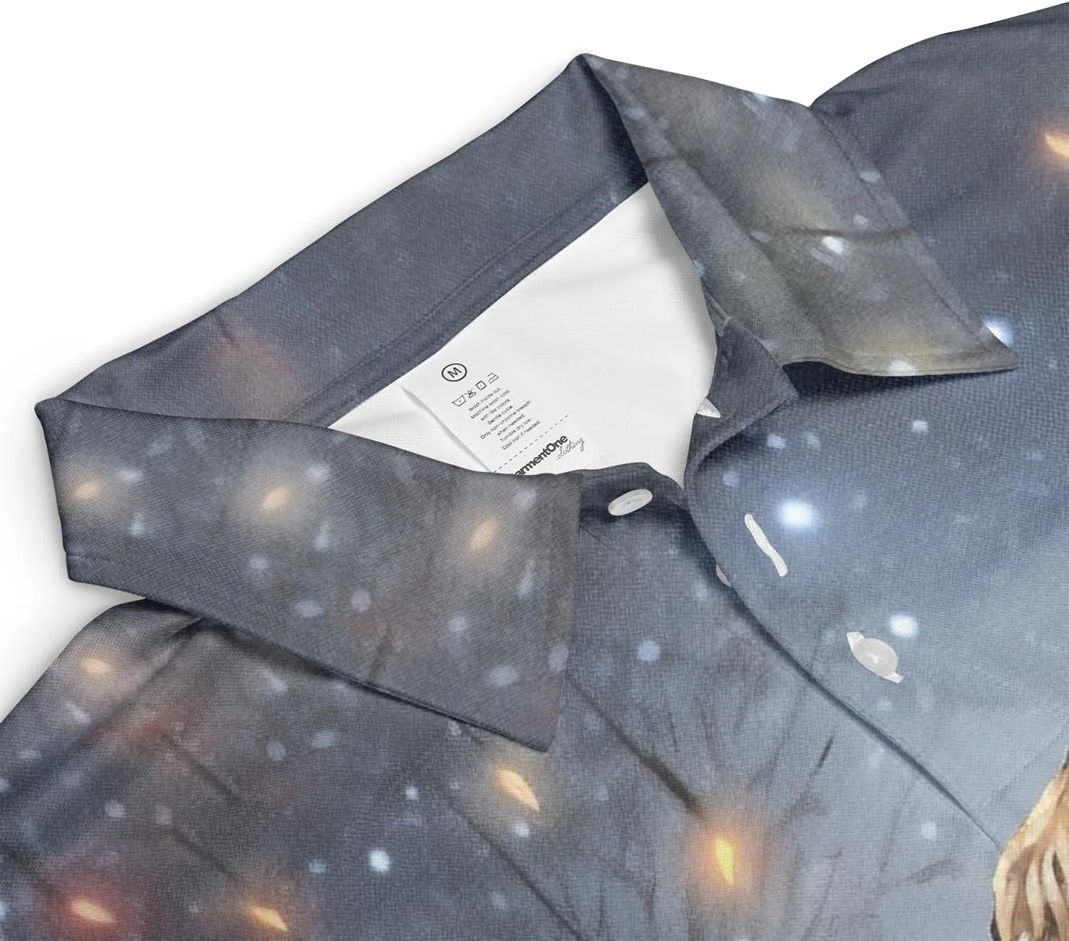Xmas Cow Polo Shirts for Men - Galaxy Cat Mens Quick Dry Short Sleeve Polo Shirts Series 29