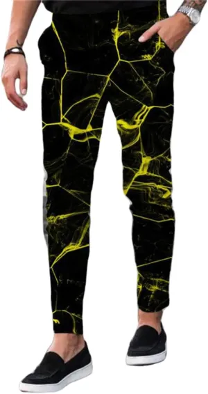 YIBIMOTTO Mens Slim Fit Dress Pants Stretch Plaid Slacks Skinny Checkered Chino Pants Blue Casual Business Suit Pant for Men,Yellow Crack,M