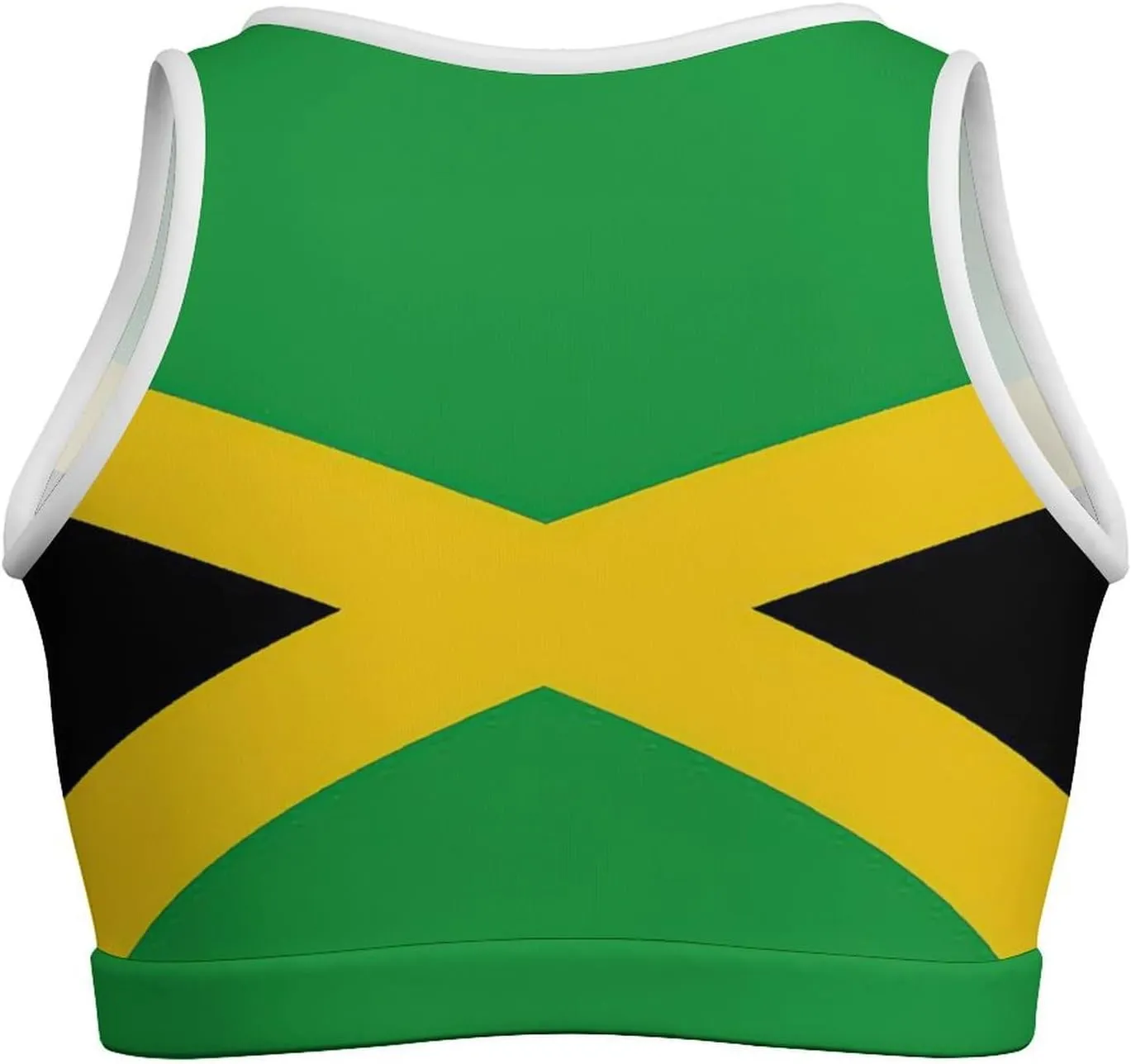 Zakqeik Womens Jamaica Flag Tank Tops Workout Cropped Sexy Summer Camisole Sleeveless Tops