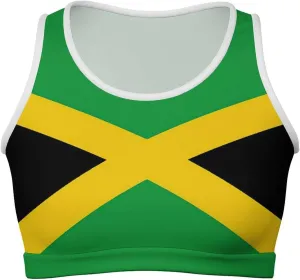 Zakqeik Womens Jamaica Flag Tank Tops Workout Cropped Sexy Summer Camisole Sleeveless Tops