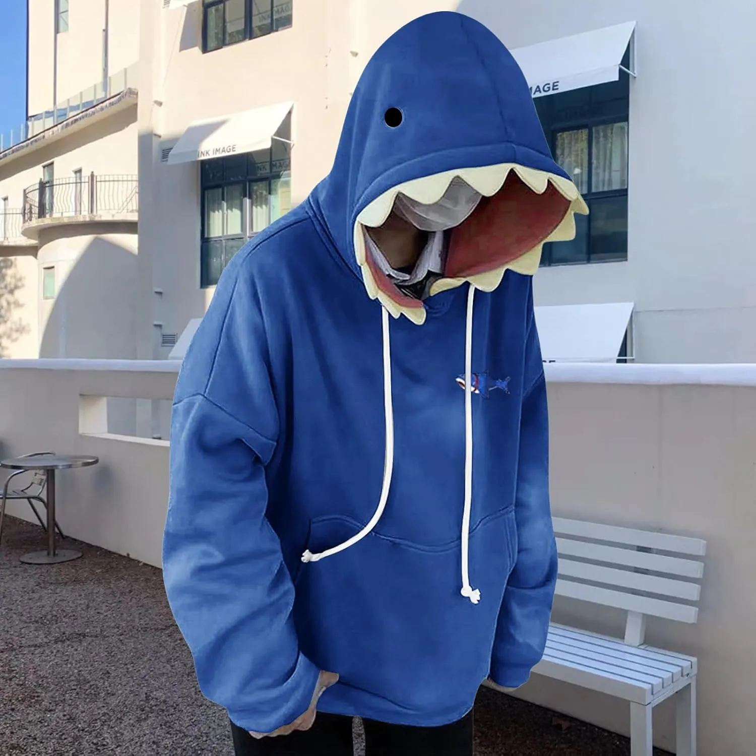 ZWRXW Women's Shark Hoodies Causal Long Sleeve Hooded Sweatshirts Trendy Fall Cute Pullover Outfits Tops with Kangaroo Pocket